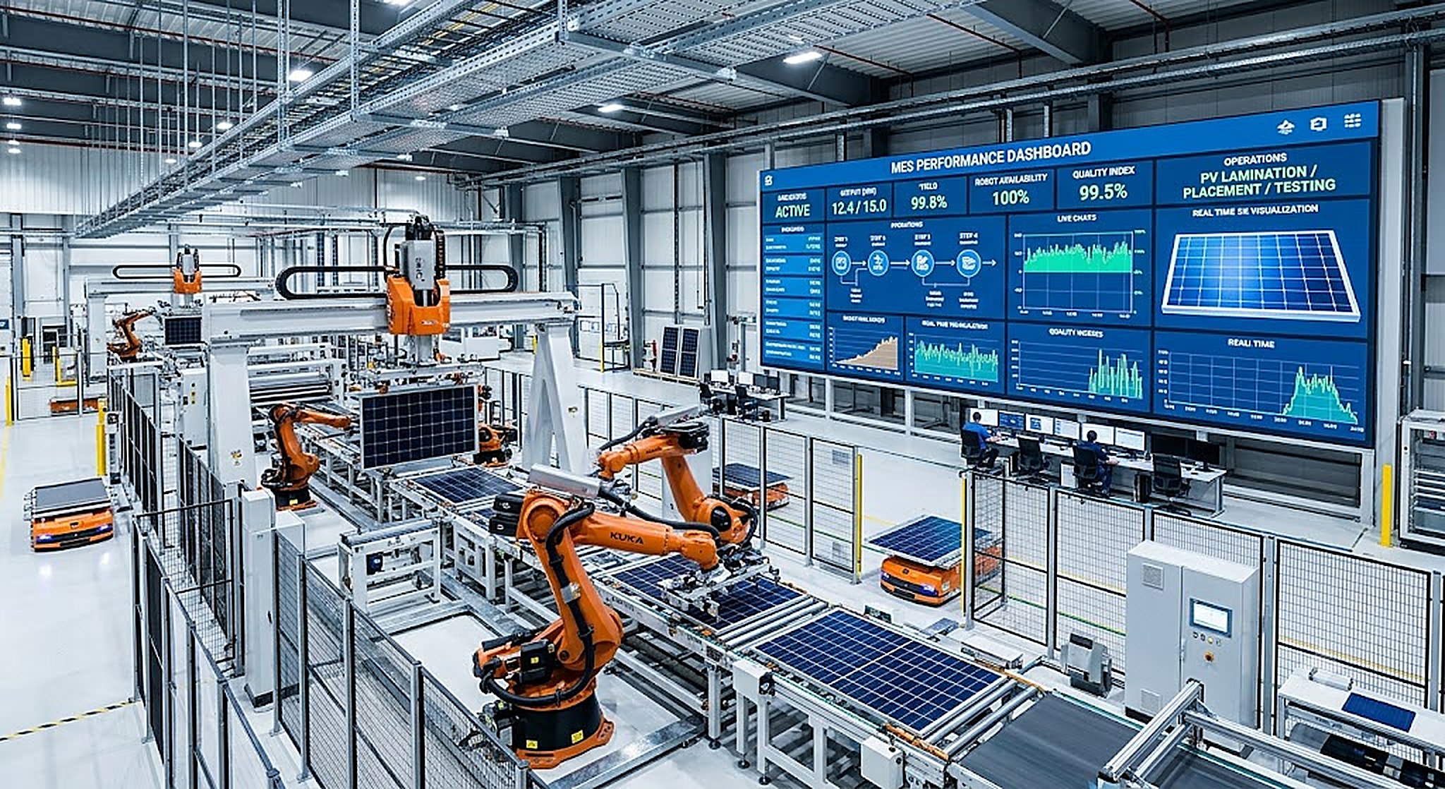 Automated PV module production line